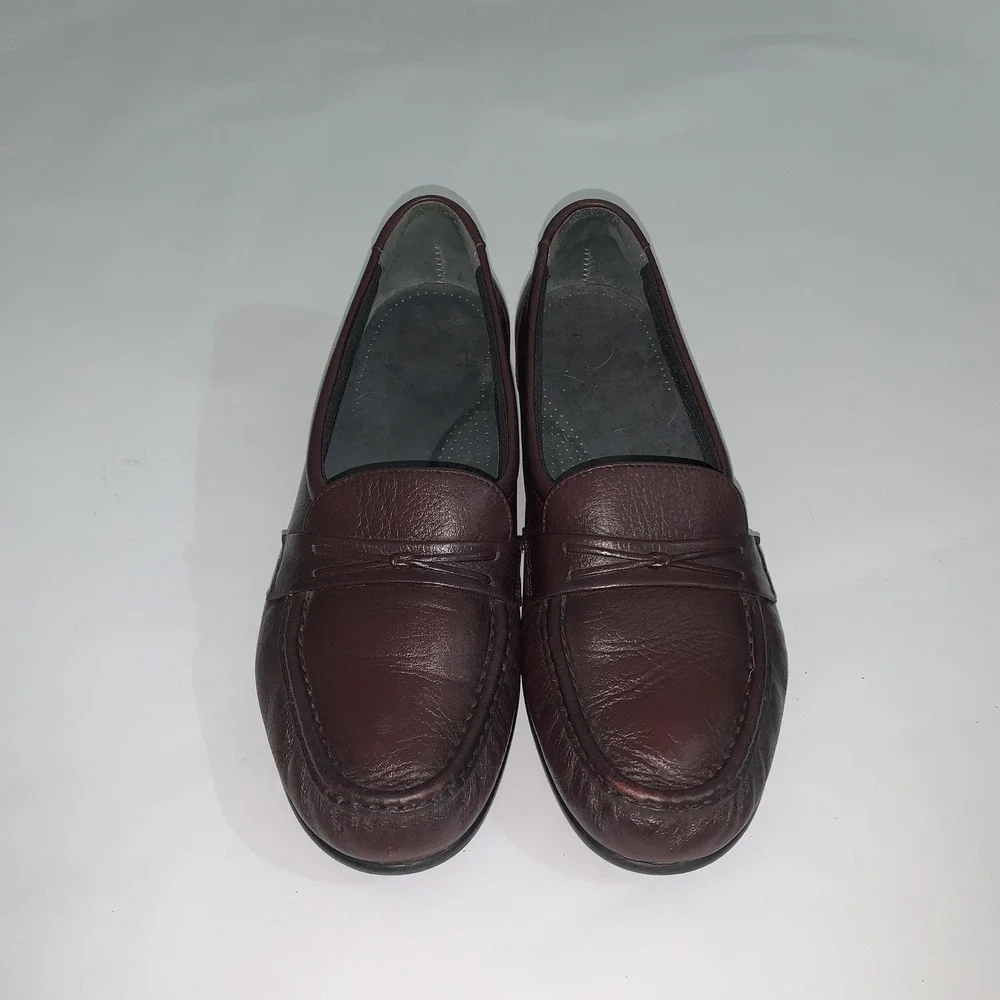 SAS Loafer Shoes Womens Size 10 N Red Leather Slip On Comfort Walking Casual